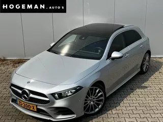 Mercedes-Benz A-klasse A220 PREMIUM AMG PANORAMA SFEER BURMESTER STOELVERWARMING NAP NEDERLANDSE AUTO DEALER ONDERHOUDEN