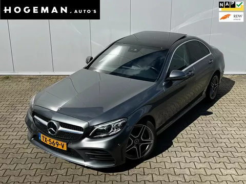 Mercedes-Benz C-klasse C180 FACELIFT AMG PANORAMADAK LEDER STOELVERWARMING NAP NEDERLANDSE AUTO